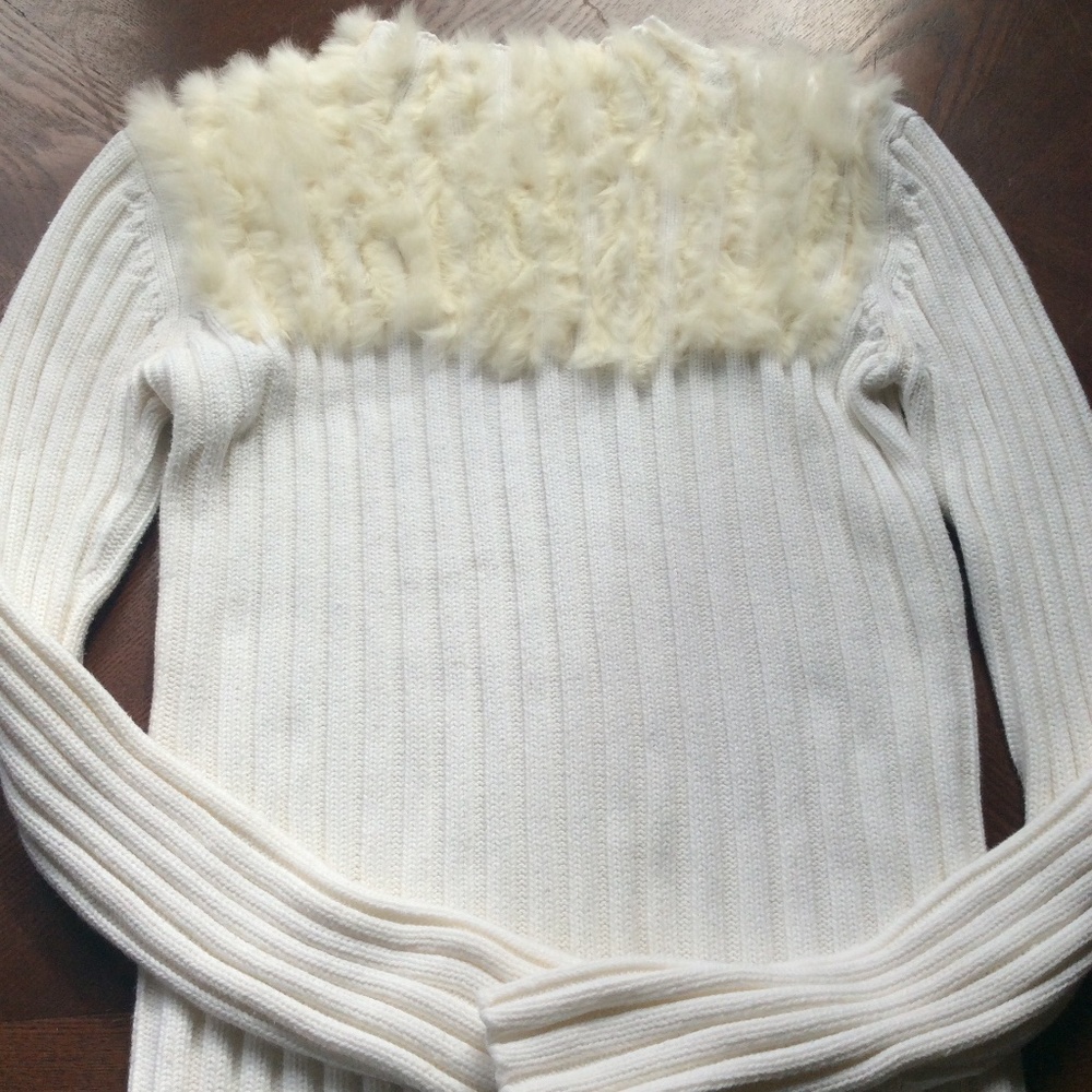 Eminent by Lisa Women White Long Sleeve S knit
